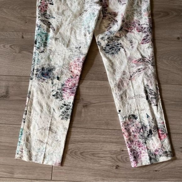 Joseph Ribkoff Relaxed Fit Floral Print Casual Pant Trouser Size 12 - Picture 8 of 9
